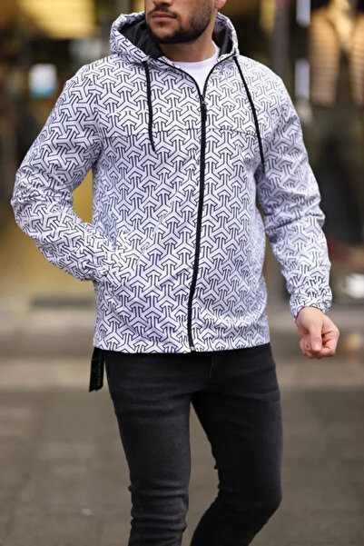 Modayakamoz Unisex Hooded Lined Raincoat - White