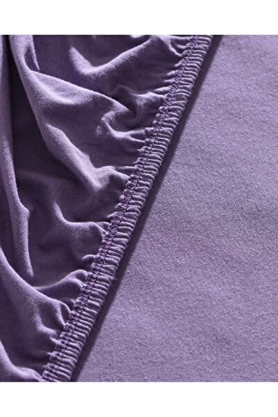 Madame Coco Valeria Bettlaken, King Size Plus, 100 % Baumwolle, elastisch, gekämmt, Violett