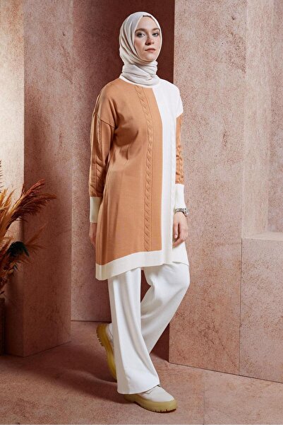 Alvina Two Color Knitwear Tunic 44901