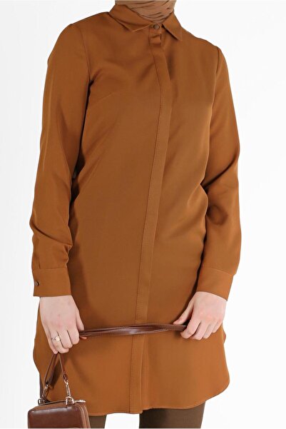 Alvina HIDDEN BUTTON BASIC TUNIC 42403