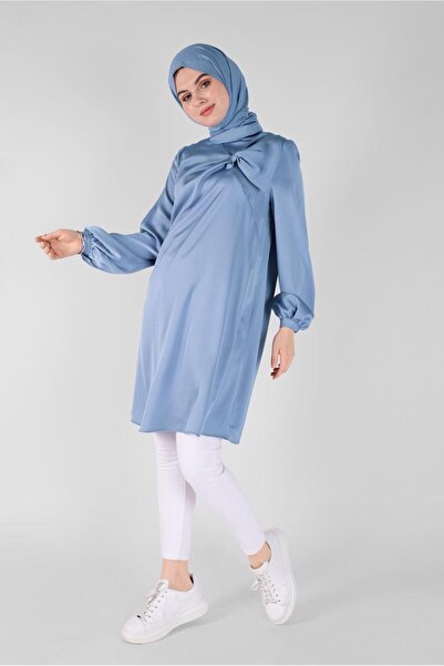 Alvina Bowl Collar Chiffon Tunic 41420