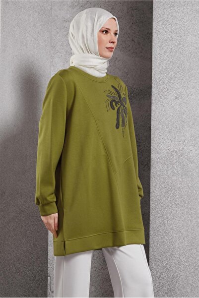 Alvina 45114 Model Patterned Tracksuit Tunic