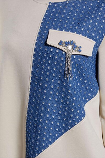 Alvina 45129 Model Stone Detailed Tracksuit Tunic