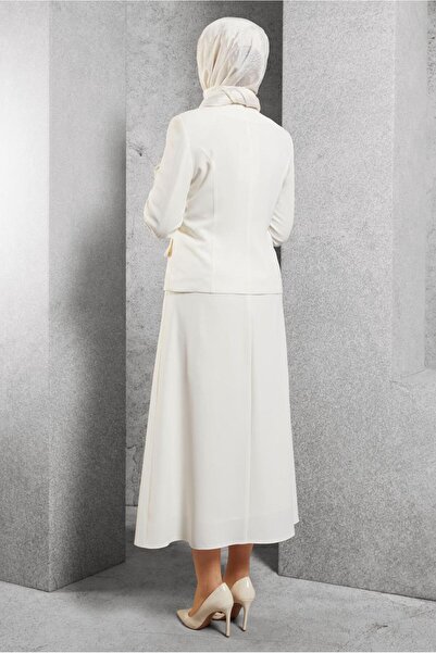 Alvina 30428 Model Buttoned Skirt Suit