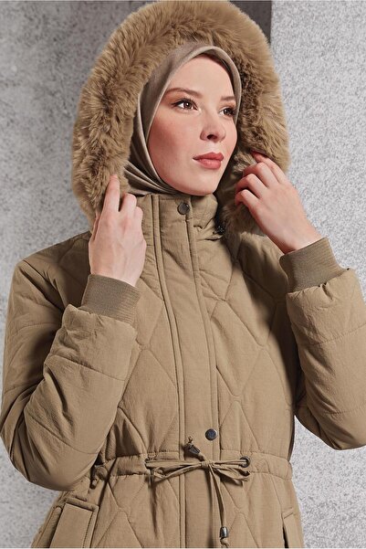 Alvina KAPÜŞONU KÜRKLÜ KABAN 90518