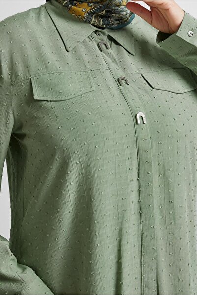 Alvina Shirt Collar Viscos Tunic 20742