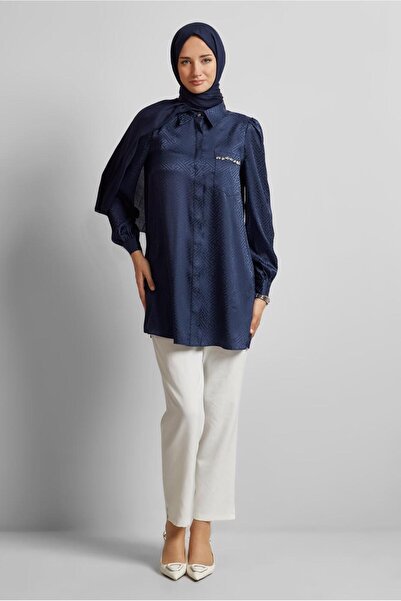 Alvina Satin Jacquard Tunic 45724