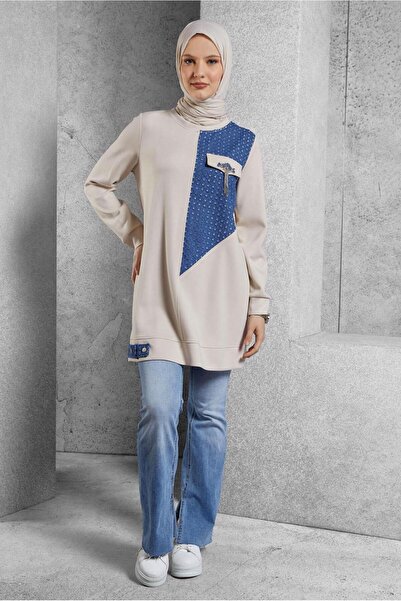 Alvina 45129 Model Stone Detailed Tracksuit Tunic