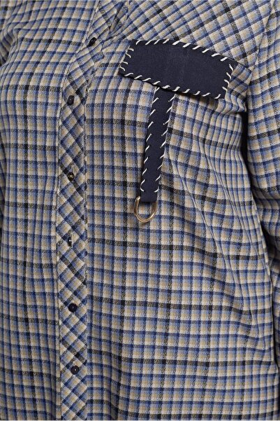 Alvina GÖMLEK YAKA DESENLİ TUNİK 45250