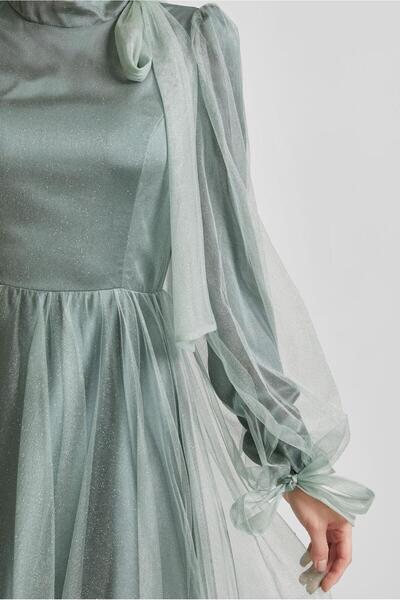 Alvina SİMLİ TÜL ABİYE ELBİSE 50525