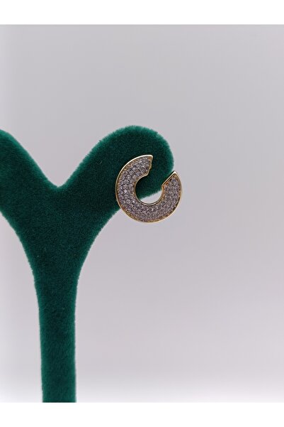 Store Halka Desen Taşlı Küpe