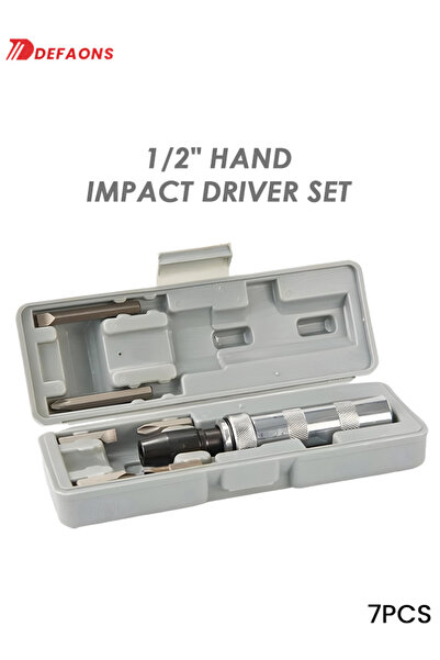 DEFAONS 1/2" Hand Impact Driver Set - 7PCS, High-Grade S2 Steel, Reversible Screwdriver Kit