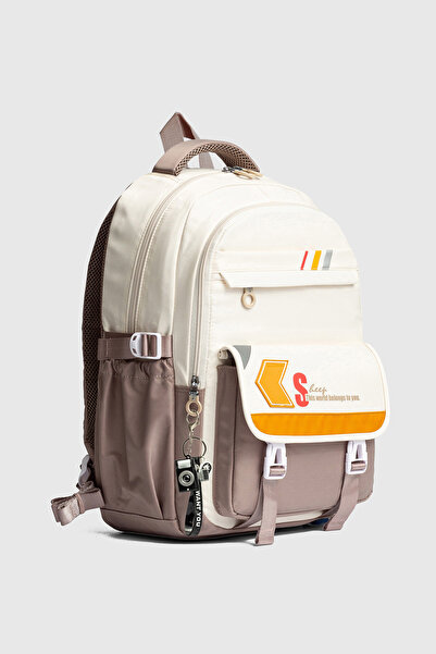 By Hakan Ççs 51951 School Backpack Student Daily Travel Holiday Sports Walking Trip Beige