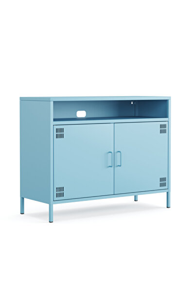 Furni24 Pera Tv Ünitesi, Tv Dolabı,2 Kapaklı, Açık Raflı 100,50 x 40 x 79,50 cm