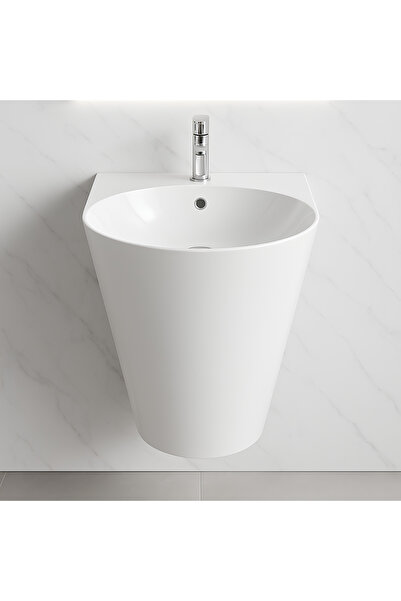 Turavit İglo Beyaz Delikli Monoblok Lavabo 44 Cm IGL5910
