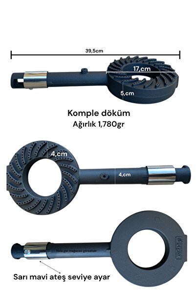 Orgaz Volkan sanayi tipi büyük boy profil tüplü ocak kare canavar aşçı yer ocağı 35x35