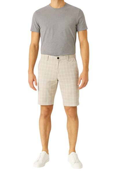 daddies cool with epic Krem Ekose Pamuklu Bermuda Pantolon