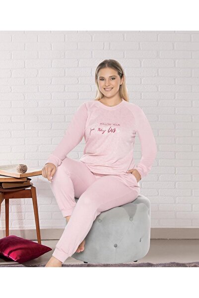 DOWRY Plus Size Oversized Winter Long Sleeve Pajama Set B09-159