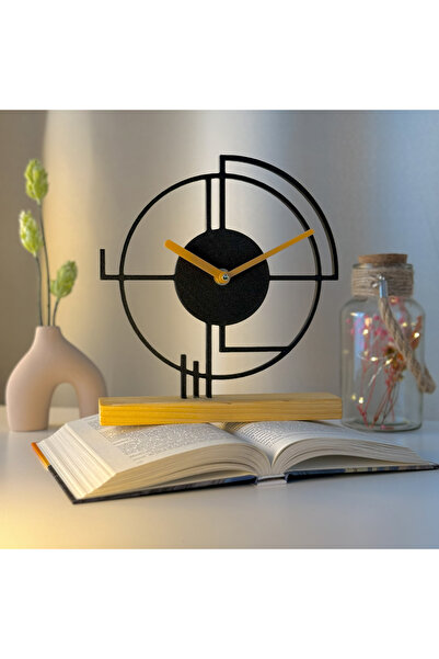 OEM Desk clock, silent, 22 cm, purple, 3D printed from PLA (Bioplastic) (1003)