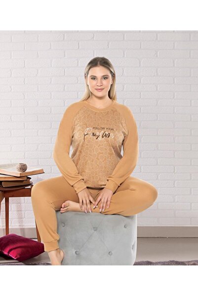 DOWRY Plus Size Oversized Winter Long Sleeve Pajama Set B09-159
