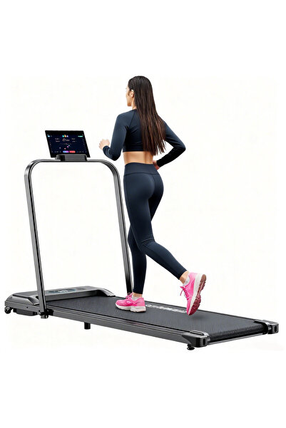 Rovyfota Under Desk Walking Pad 3 In 1 Folding Treadmill For Home Office, 2.5hp Low-noise With Led Display