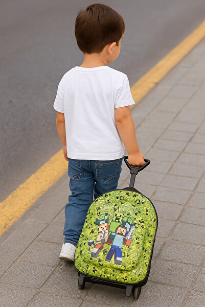 NEWFULL Rucsac pentru grădiniță pentru băieți cu rulote