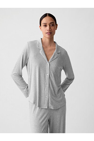 GAP Kadın Gri Modal Pijama Üstü