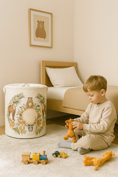 LUXWAY HOME Πτυσσόμενο καλάθι οργάνωσης Zoo Mesh - 37X40 για παιχνίδια και ρούχα