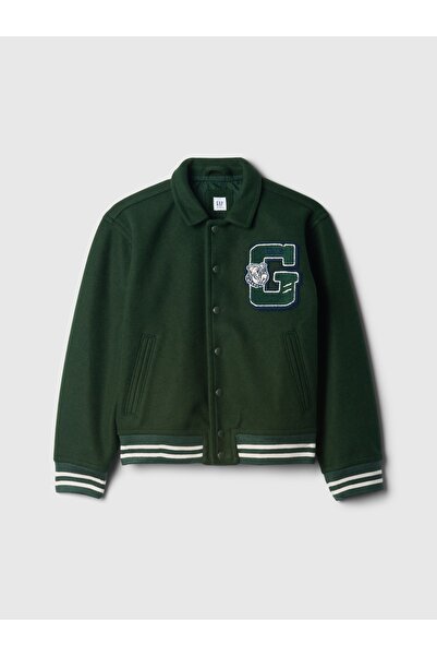 GAP Erkek Çocuk Yeşil Gap Logo Varsity Ceket