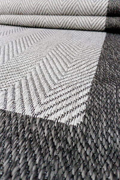 stil carpet Jüt Sisal COTTON 0402G GRİ-ANTRASİT Silinebilir Leke Tutmaz Kolay...