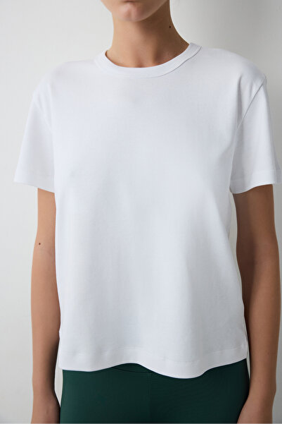 Penti Bílé tričko z prémiové bavlny Crew Neck