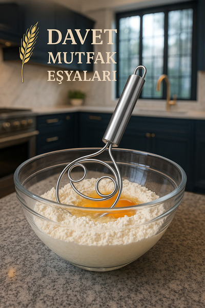 Veliday Hamur Karıştırıcı Çırpma Teli Metal Çırpıcı - Paslanmaz Çelik Hamur K...