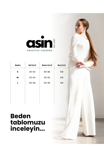 AsinFashion Kadın Yüksek Bel Tek Düğmeli Palazzo Pantolon