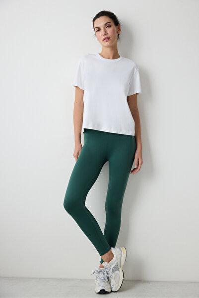 Penti Bílé tričko z prémiové bavlny Crew Neck