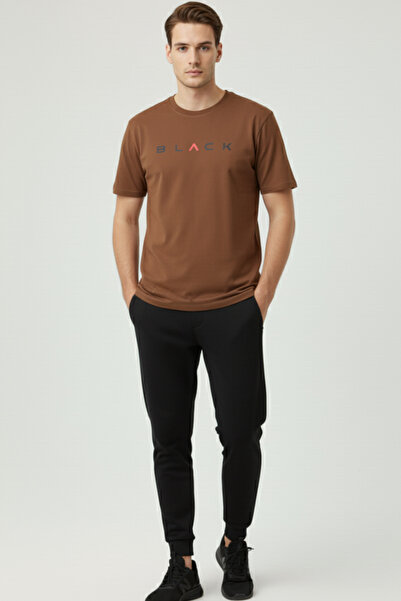 UNCİA OUTDOORS Μοντέρνο μπλουζάκι με μαύρο κείμενο με στάμπα Oversize Unisex ...