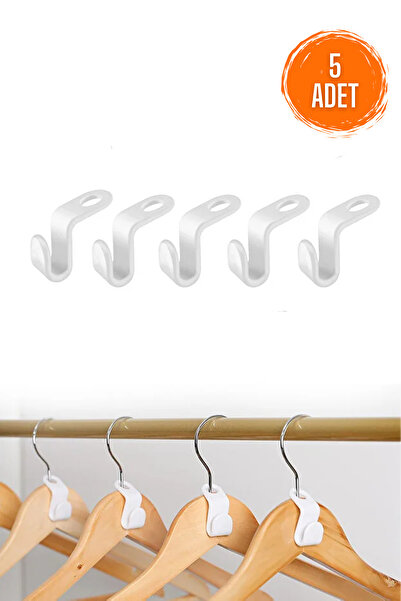 Fresh Moon Askı Çoğaltıcı 5'li Kanca Kıyafet Askılık Dolap Düzenleyici Yer Açıcı Aparat