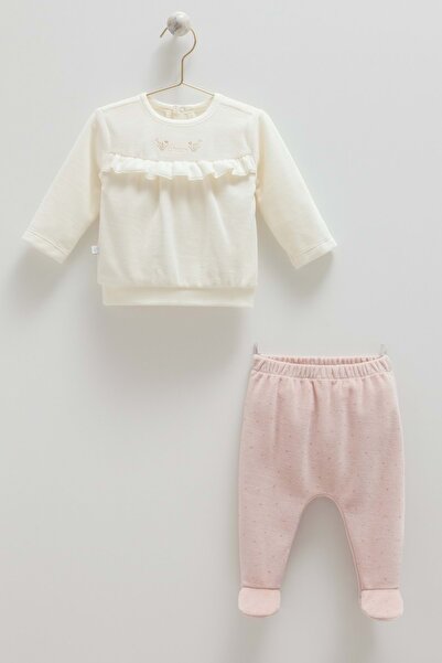 Caramell طقم ملابس ميديوم كاسل روبا من القطيفة المخملية باللون الوردي المجفف