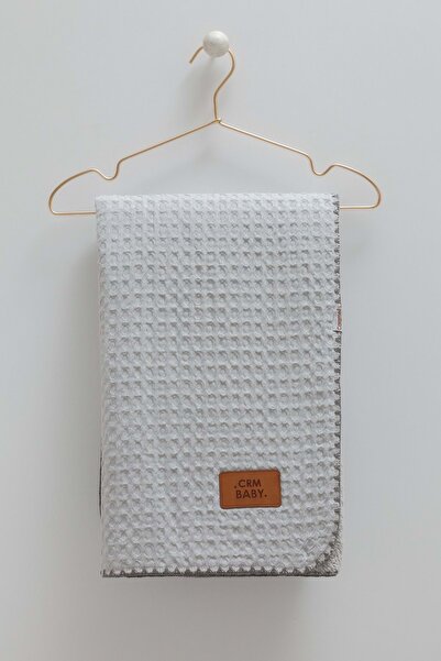 Caramell Welsoft Blanket with Embroidery - 85X90 Gray