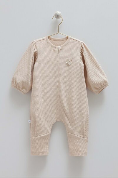 Caramell Love Feel Balon Sleeved Jumpsuit Beige