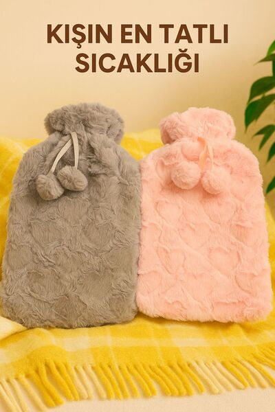 Layrol Peluş Kılıflı Çıkarılabilir Sıcak Su Torbası 2lt