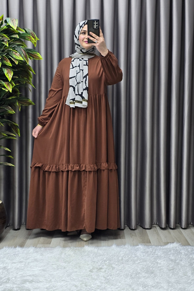 Elmas Tesettür Îmbrăcăminte pentru femei musulmane Rochie cu volane din Indon...