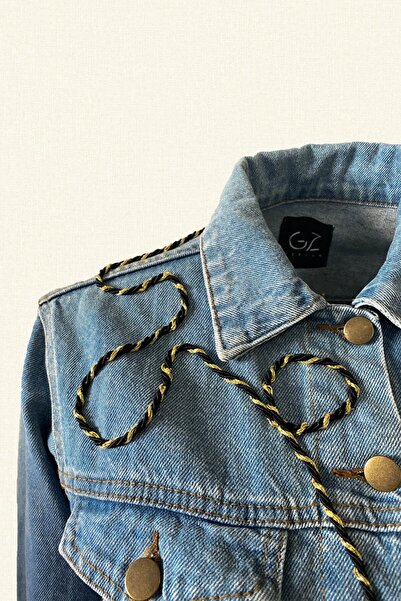 GZ Design Manzara Sırt Detaylı Açık Renk Jean Ceket MSDDC