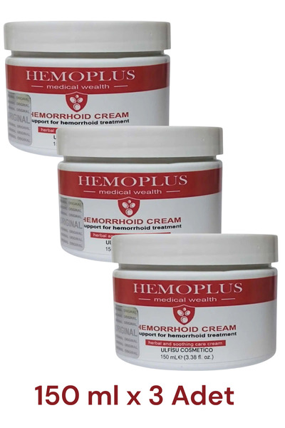 ULFİSU COSMETİCO Hemoplus Krem 150 ml 3 Adt - Büyük Boy Hijyenik Ambalaj
