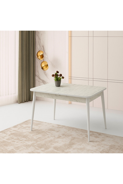 Evistro Hg Marmo Ortadan Açılır Büyüyen Yemek Masası Mermer Desenli 60x100cm ...