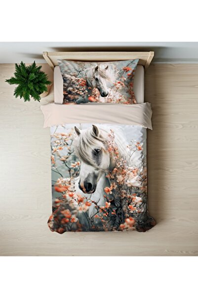 hediyechy غطاء لحاف هدية على شكل حصان الأحلام، طقم سرير مفرد مطبوع رقميًا ثلا...
