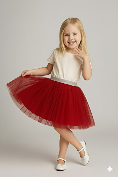 Şenkız Girl's Tutu Skirt Birthday 23 April 29 October 19 May Party Tulle Skirt