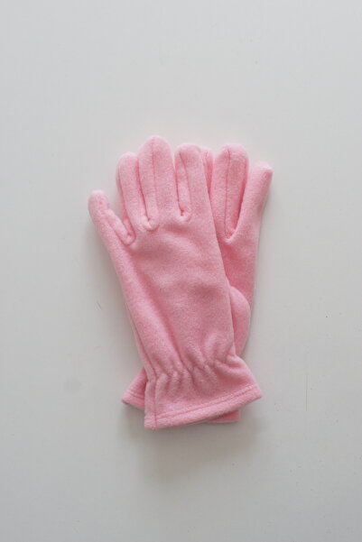 Mrey قفازات نسائية من الصوف الوردي XS للشتاء بأصابع مغلقة من الصوف، زوج واحد من القفازات الحرارية المرنة عند الكاحل