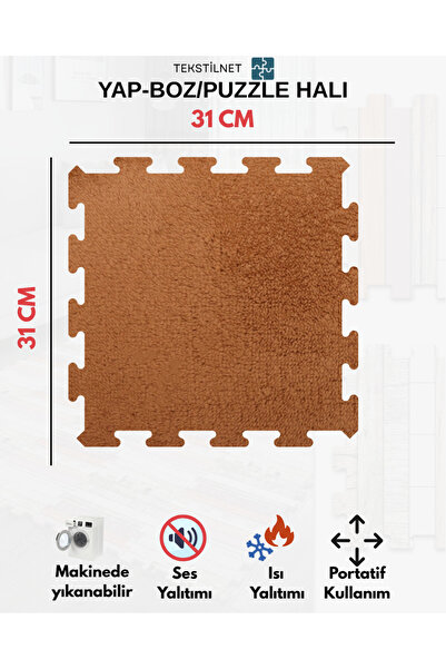 Tekstilnet Peluş Kreş Halısı Anaokulu Puzzle Halı Japon Halı