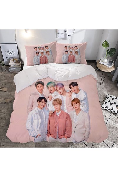 hediyechy Gift Duvet Cover Bts Group Set cuvertură de pilota dublă