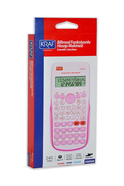 KRAF Bilimsel Fonksiyonlu Hesap Makinesi Pembe HM300